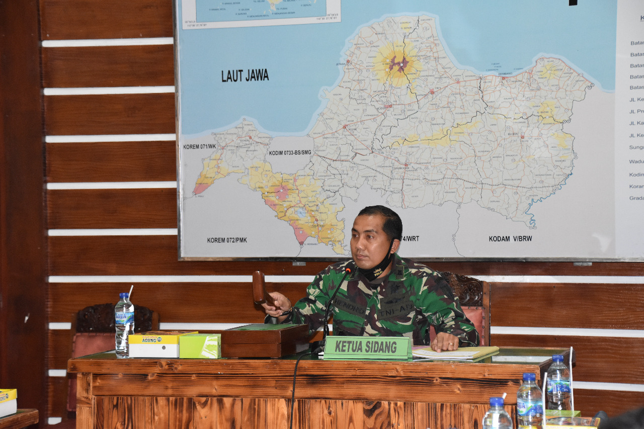 Kasrem 073/Makutarama Pimpin Sidang Pankar  Usulan kenaikan Pangkat 1 April 2021 